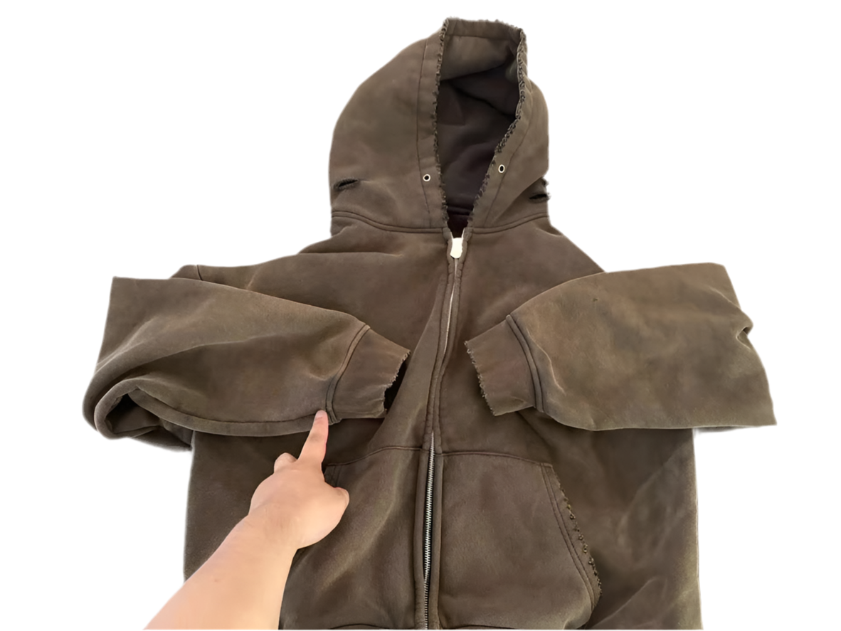 Distressed Zip-up