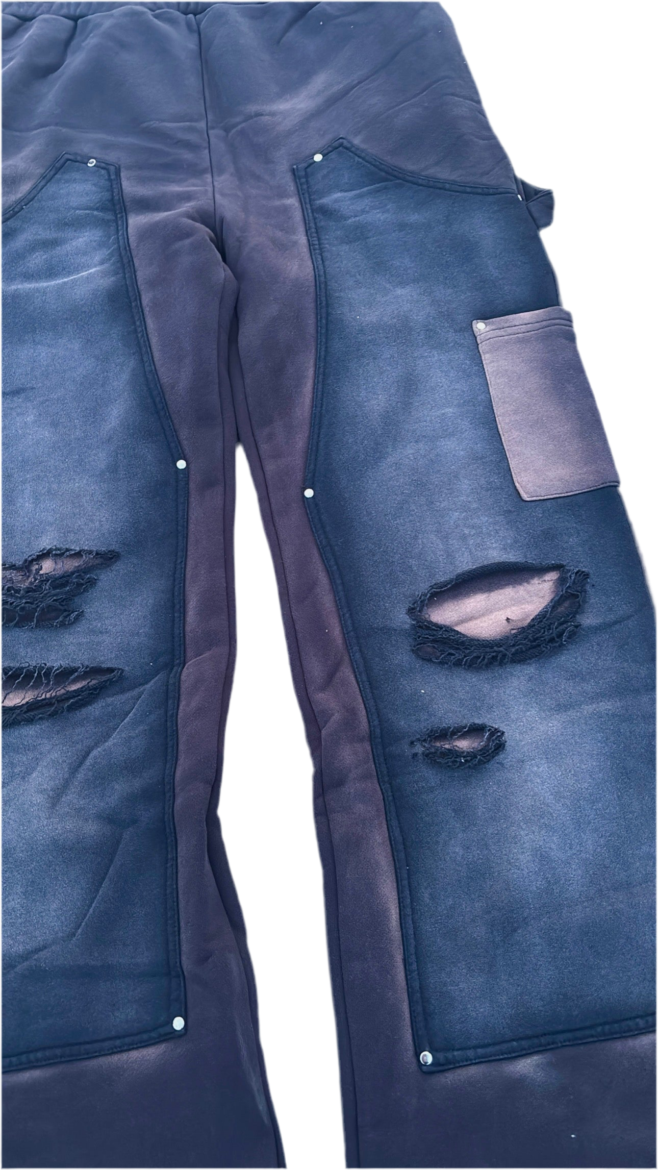 Distressed Double Front Sweats